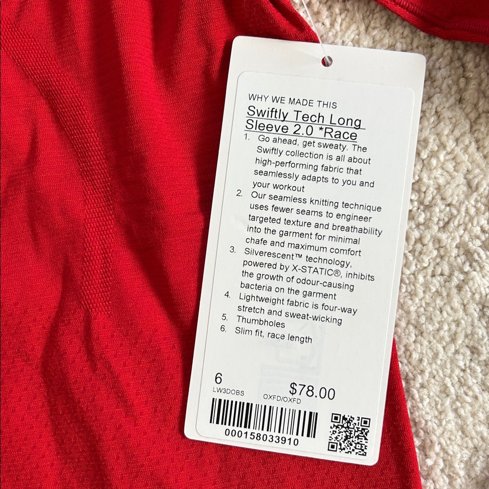 Lululemon Swiftly Tech Long Sleeve 2.0 Race Length-NWT!!! - Picture 5 of 11